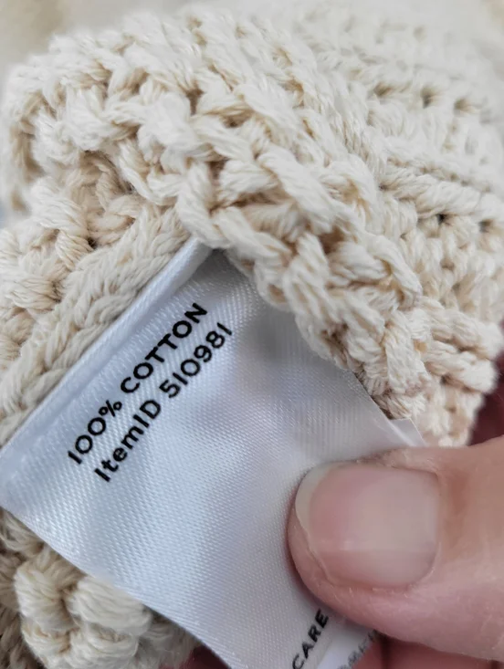 L.L. Bean Women's Cotton Fisherman Cable Knit Crewneck Sweater in Beige Size XL - Picture 4 of 7